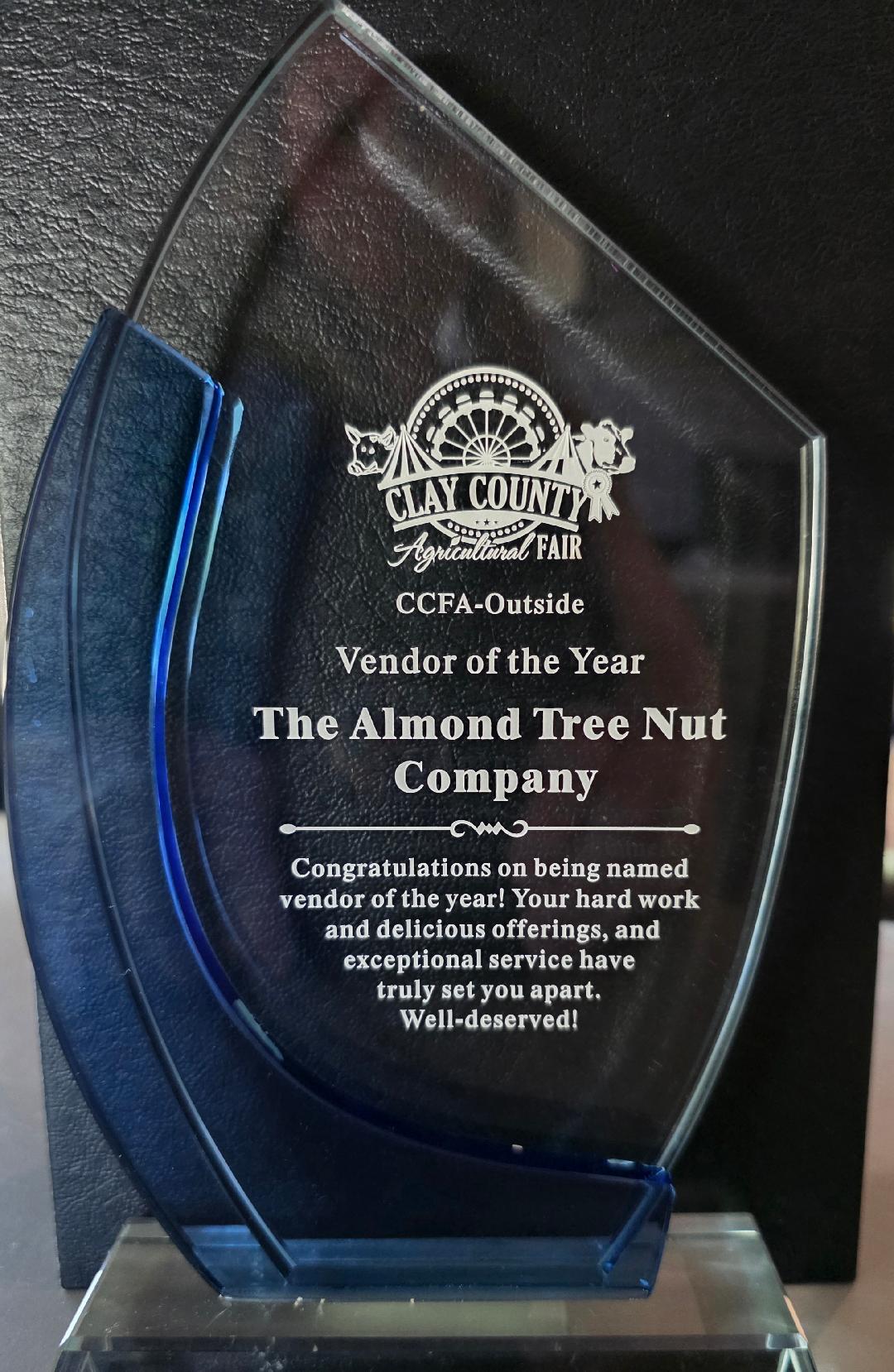 Award from Clay County Fair for Vendor of the Year!